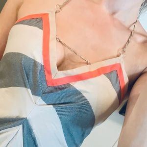 Victoria’s Secret Nude Black Pink Gold Stripe Maxi